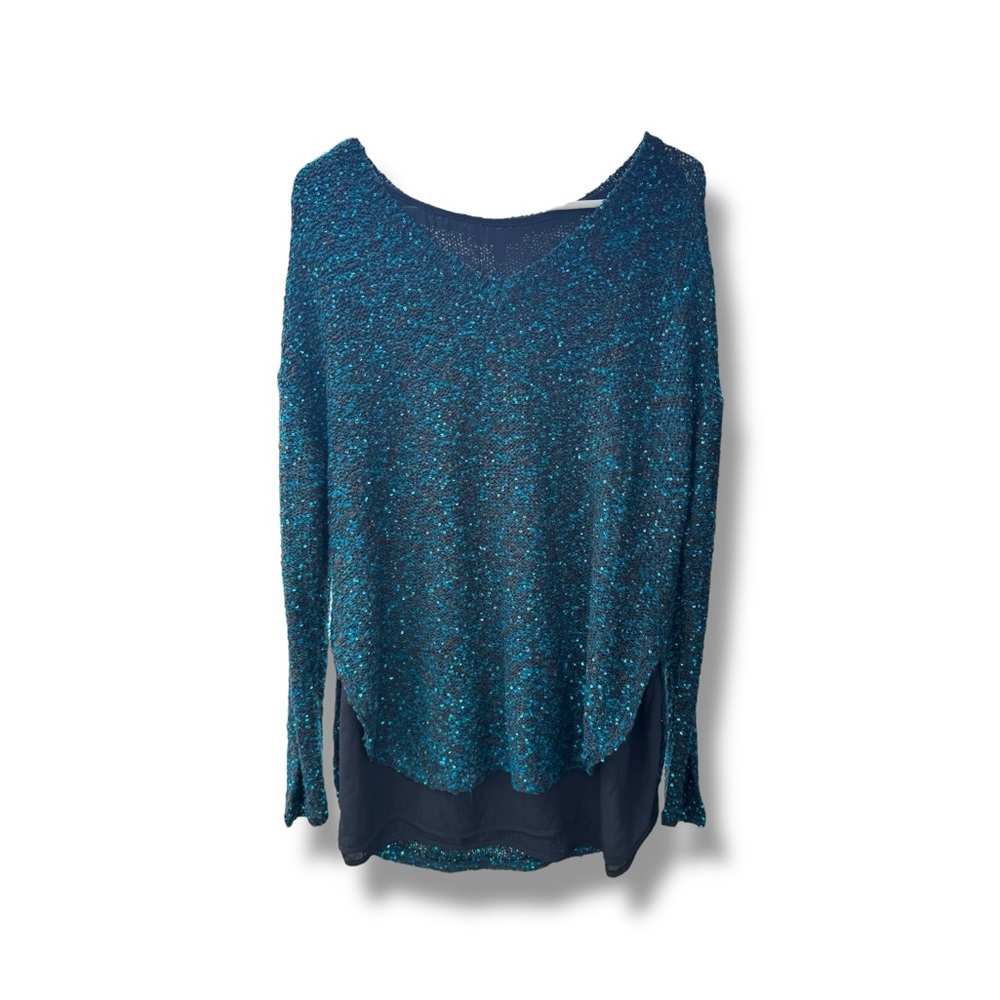 Apt. 9 Sparkling Teal Knit Sweater